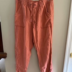 Anthropologie salmon cargo pants